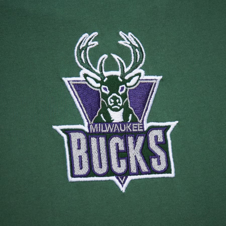 Футболка Mitchell & Ness Green Milwaukee Bucks Team OG 3.0 Vintage T-Shirt