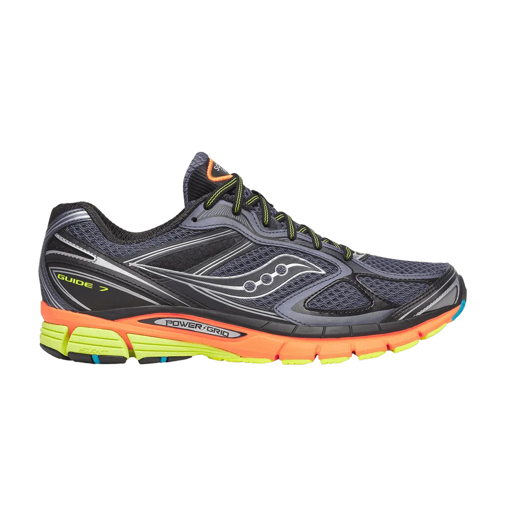 Krossovki-Saucony-ProGrid-Guide-7-Grey-Orange-Lime
