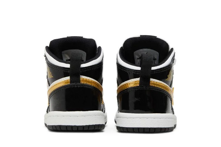 Кроссовки Air Jordan 1 Mid Patent SE TD 'Black Gold'