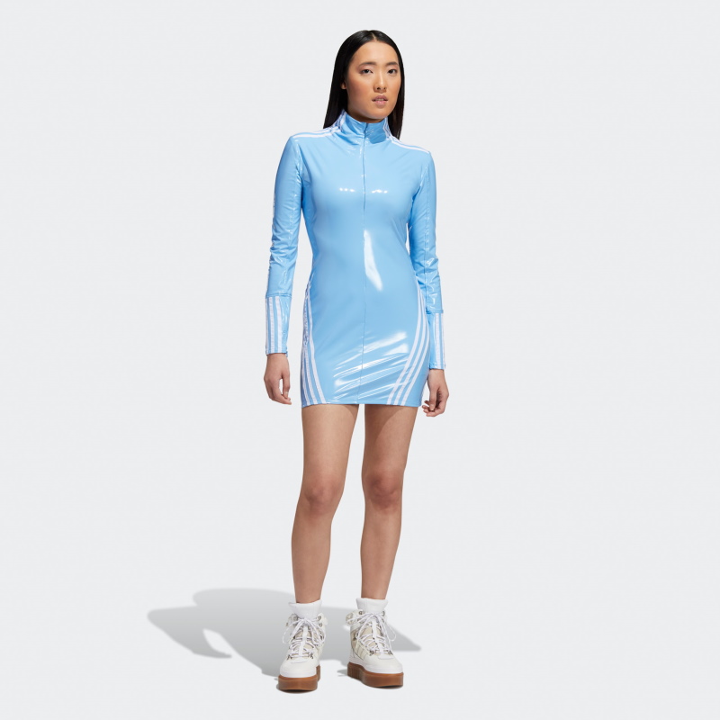 adidas-Ivy-Park-12-Zip-Latex-Dress-Light-BlueWhite-2