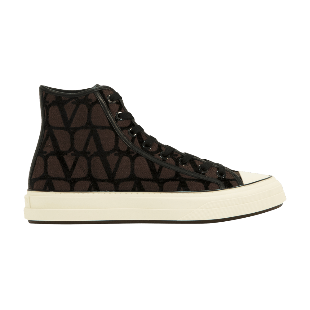 Кроссовки Valentino Toile Iconographe High 'Brown'