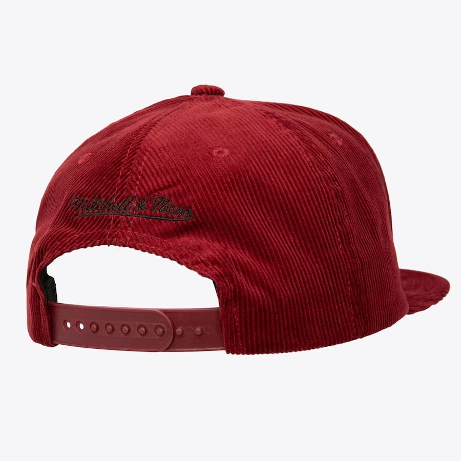 Бейсболка Mitchell & Ness Red California Angels Cooperstown Collection Corduroy Snapback Hat