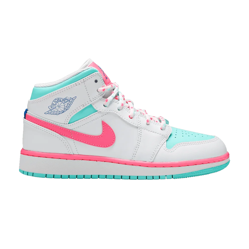 Кроссовки Air Jordan 1 Mid GS 'Digital Pink'