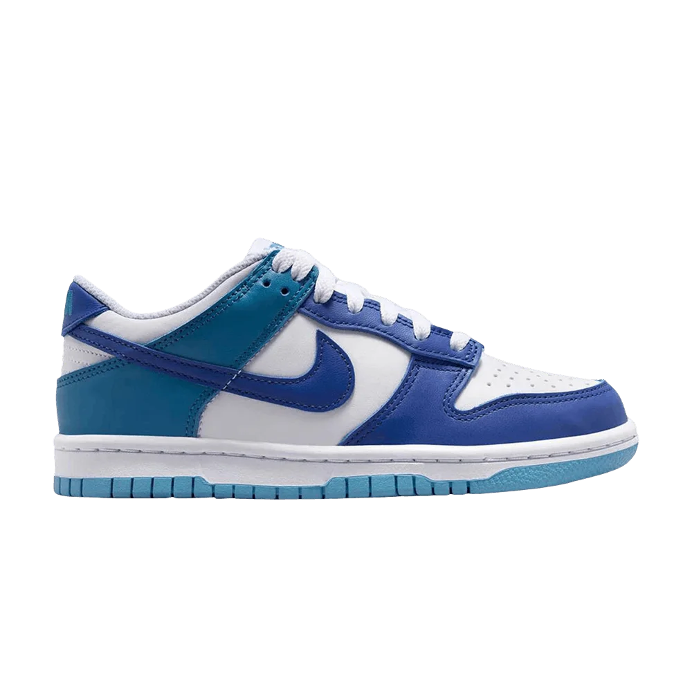 Krossovki-Nike-Dunk-Low-GS-White-Game-Royal-Dutch-Blue
