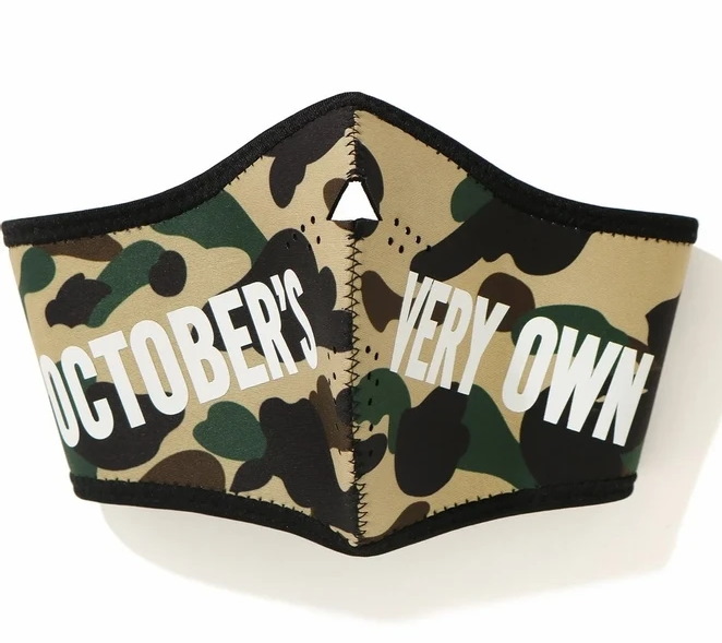 Маска BAPE x OVO 1st Camo Mask Yellow