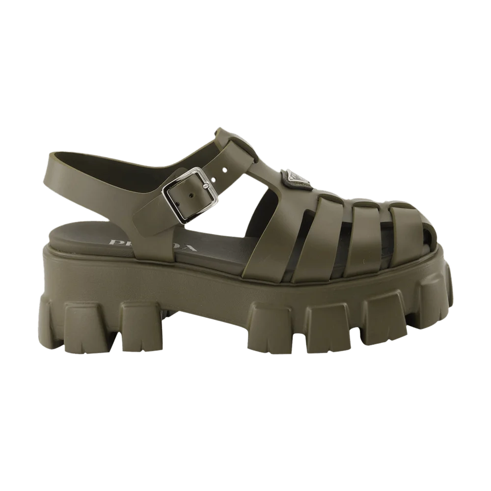 Prada Wmns Foam Rubber Sandal 'Military'