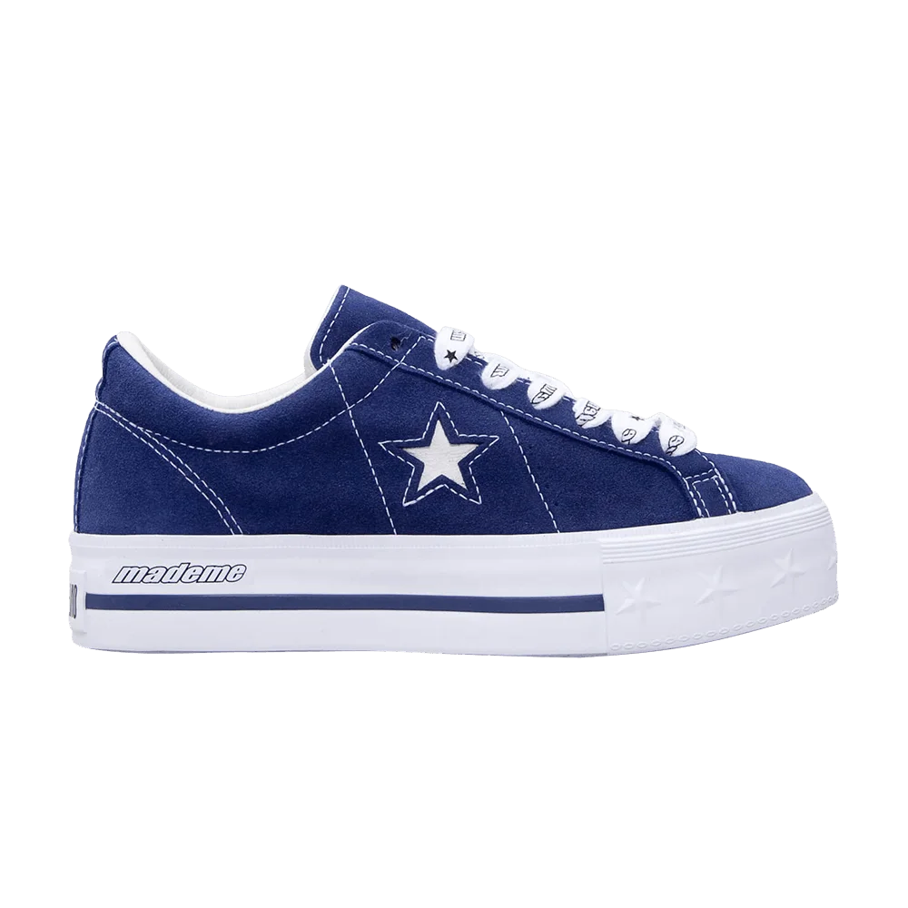 Krossovki-MadeMe-x-Converse-Wmns-One-Star-Platform-Suede-Ox-Medieval-Blue