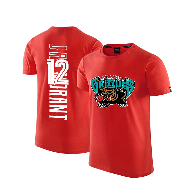 Футболка 2020 Grizzlies 12 Ja Morant Red T-shirt