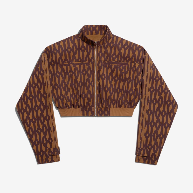 Куртка adidas Ivy Park Crop Monogram Track Jacket Wild Brown/Night Red