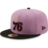 Mens-New-Era-LavenderBlack-Philadelphia-76ers-Color-Pack-59FIFTY-Fitted-Hat-100x100