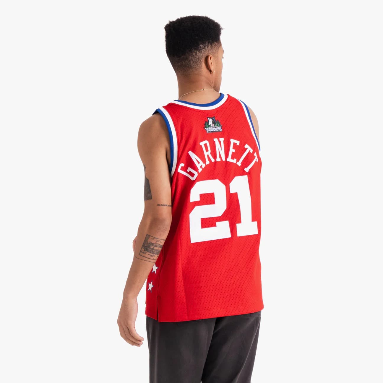 Баскетбольная джерси 2003 All Star Game Kevin Garnett  #21 Swingman Hardwood Classics Red Jersey