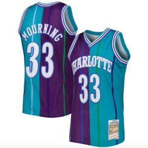 1992-93-Charlotte-Hornets-33-Alonzo-Mourning-Hardwood-Split-TealPurple-Jersey-1-300x300