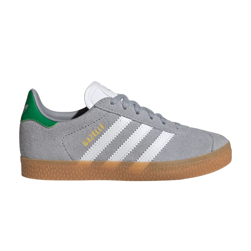 Krossovki-adidas-Gazelle-C-Silver-White-Green
