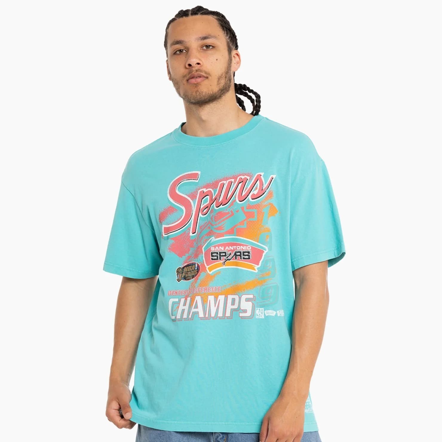 Футболка Mitchell & Ness San Antonio Spurs Script Conference Champs Vintage NBA T-Shirt