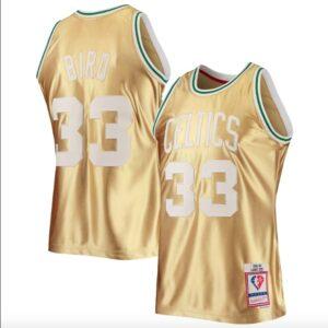 1985-86-Boston-Celtics-33-Larry-Bird-75th-Anniversary-Hardwood-Gold-Jersey-300x300