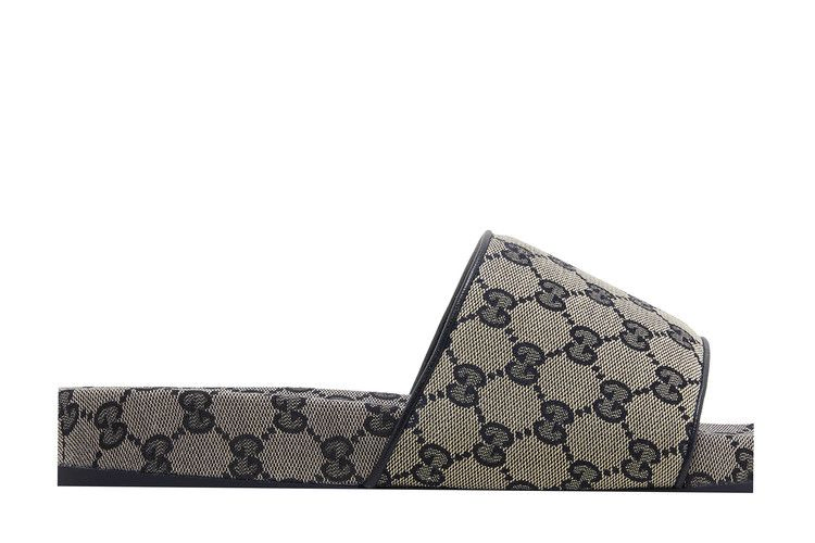 Сандалии Gucci GG Slide Sandal 'Beige Blue Monogram'