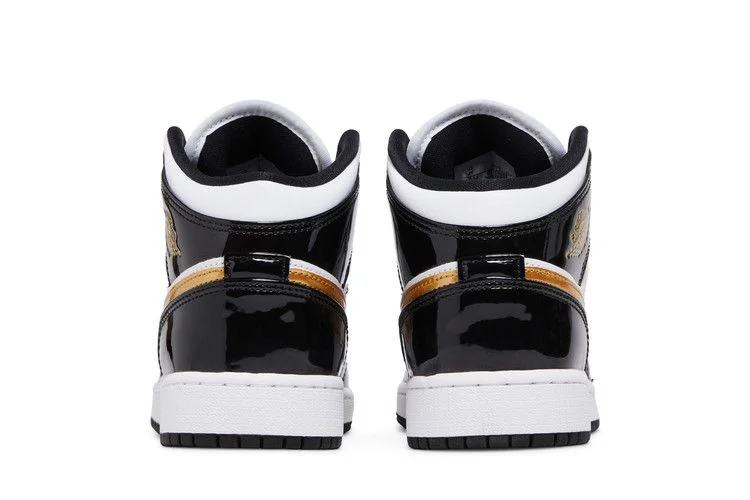 Krossovki-Air-Jordan-1-Mid-Patent-SE-GS-Black-Gold-5