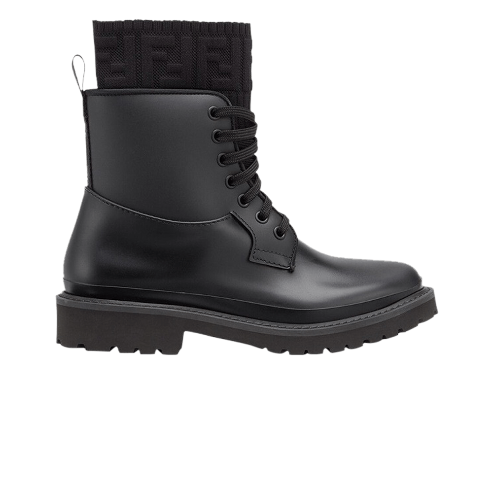 Fendi Wmns Rockoko PVC Biker Boot 'Black'