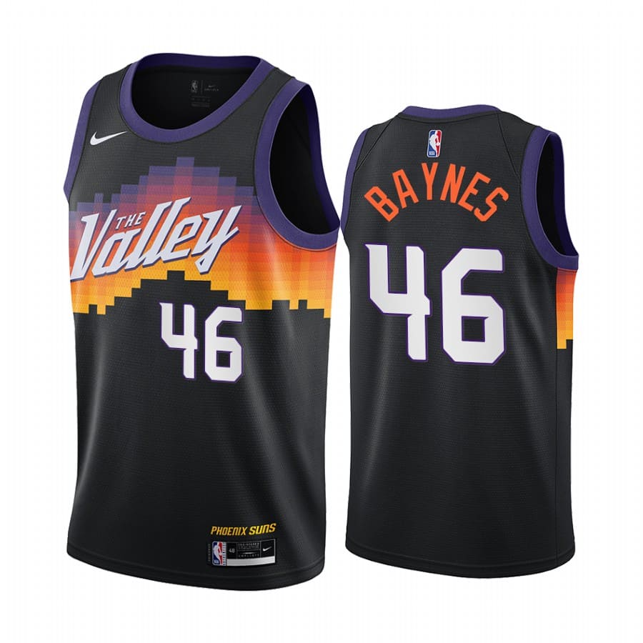 Баскетбольная джерси 2020-21 Phoenix Suns #46 Aron Baynes City Edition Black Swingman Jersey