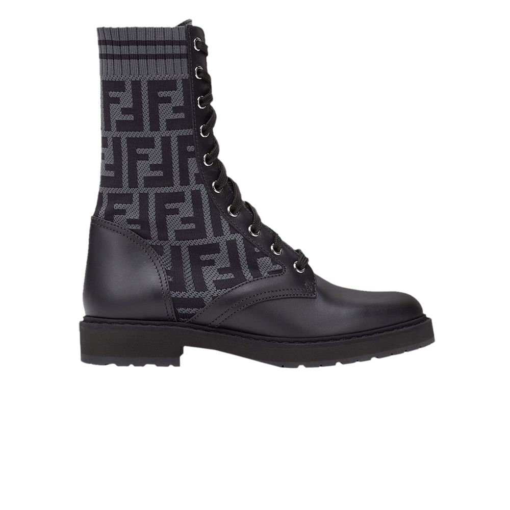 Fendi FF Rockoko Biker Boot 'Black'