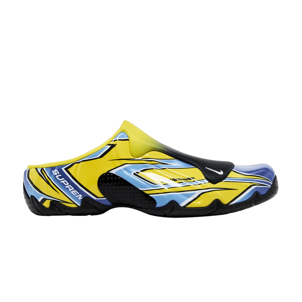 Krossovki-Supreme-x-Nike-Clogposite-Opti-Yellow-Blue