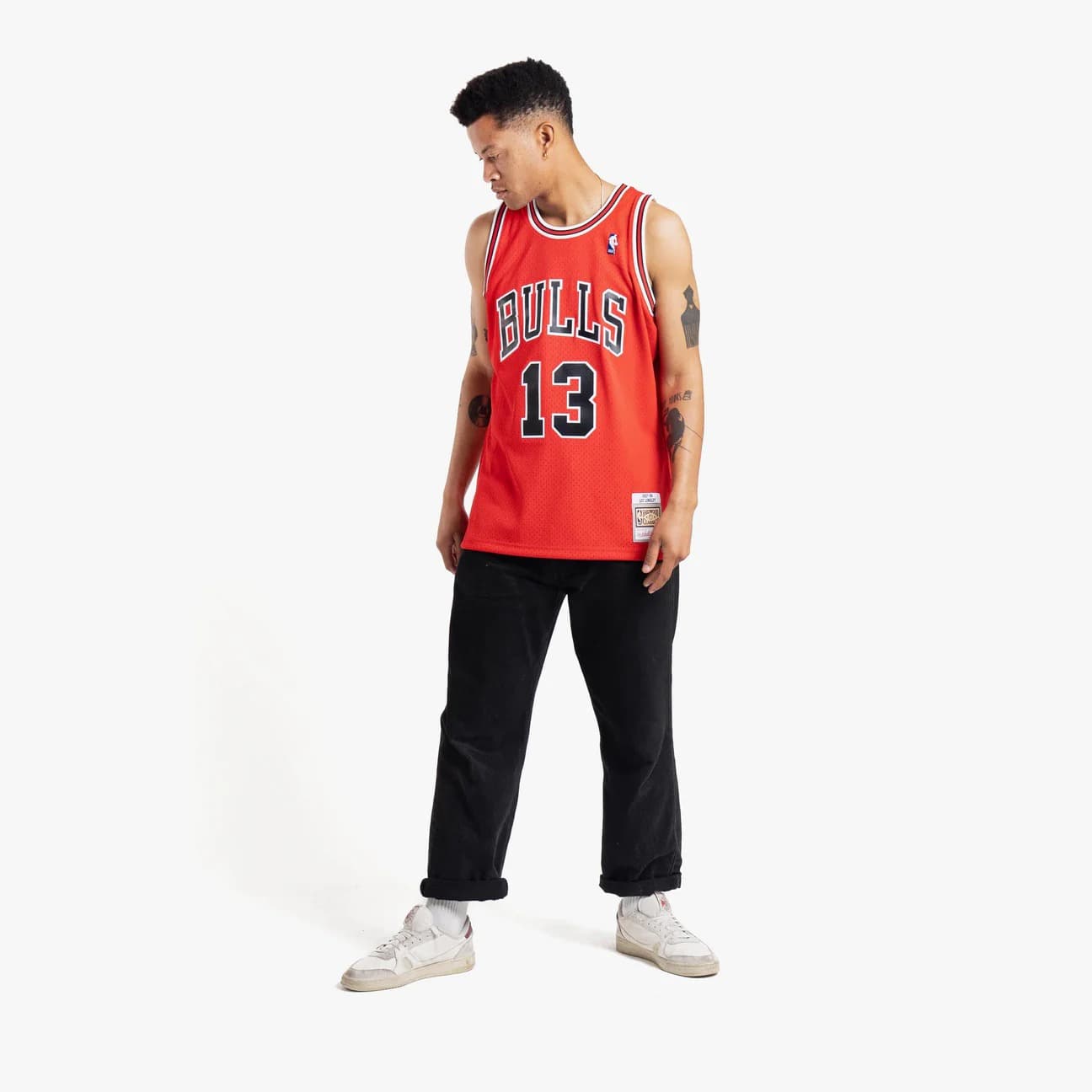 Баскетбольная джерси 1997-1998 Chicago Bulls Luc Longley #13 Swingman Hardwood Classic Red Jersey