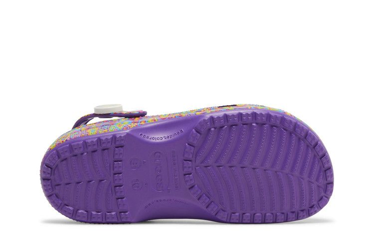Кроссовки Crocs Lisa Frank x Classic Clog 'Neon Purple Multi Hearts'