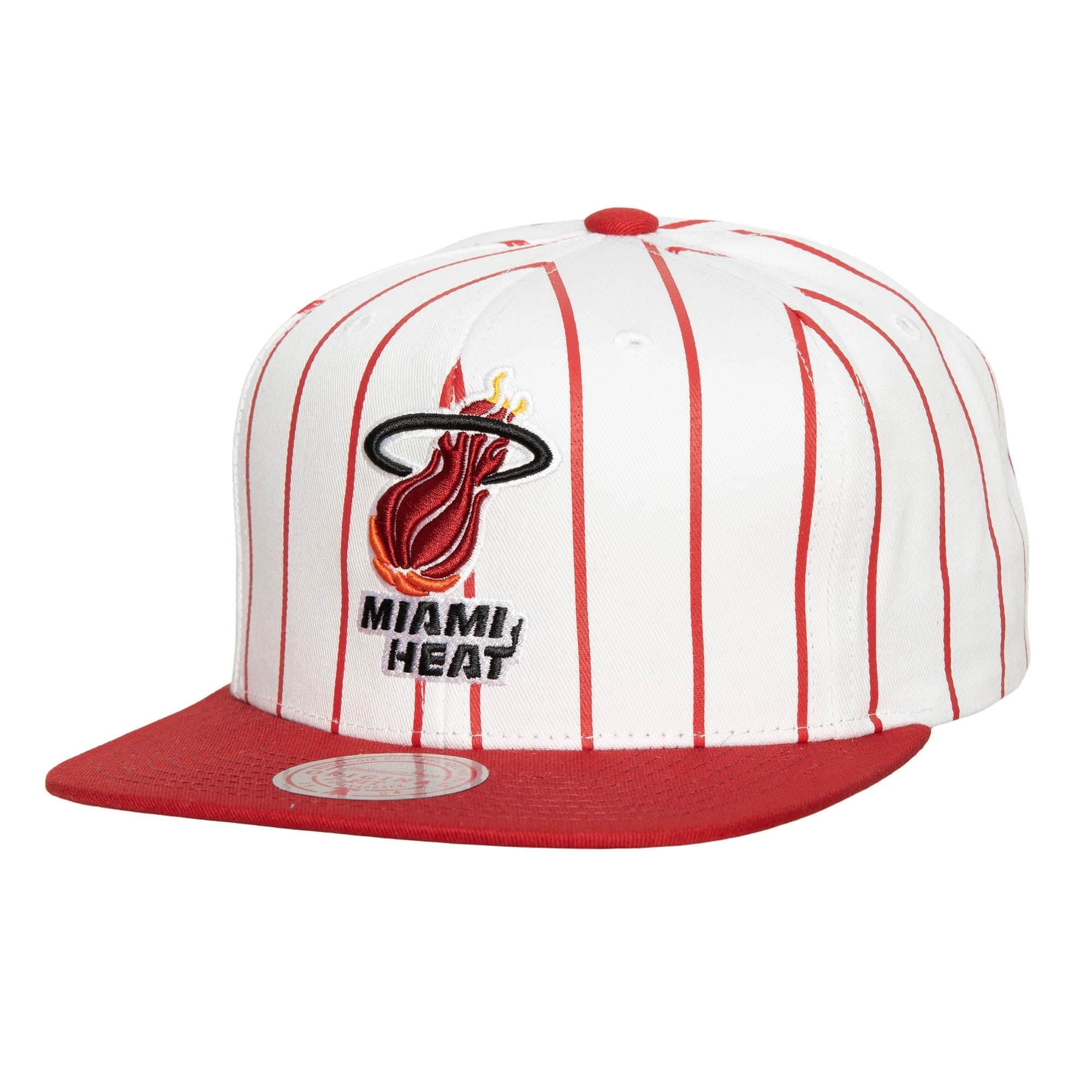 Бейсболка Mitchell & Ness Retro Pinstripe Snapback HWC Miami Heat Hat