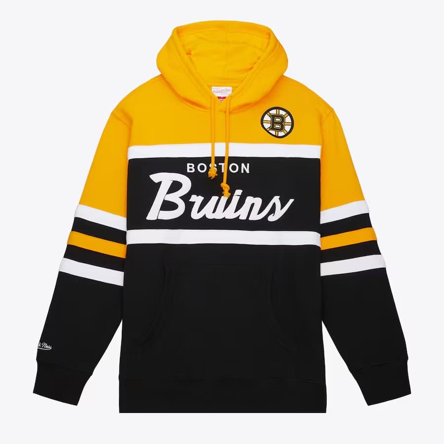 Худи Mitchell & Ness Black Boston Bruins Head Coach Pullover Hoodie