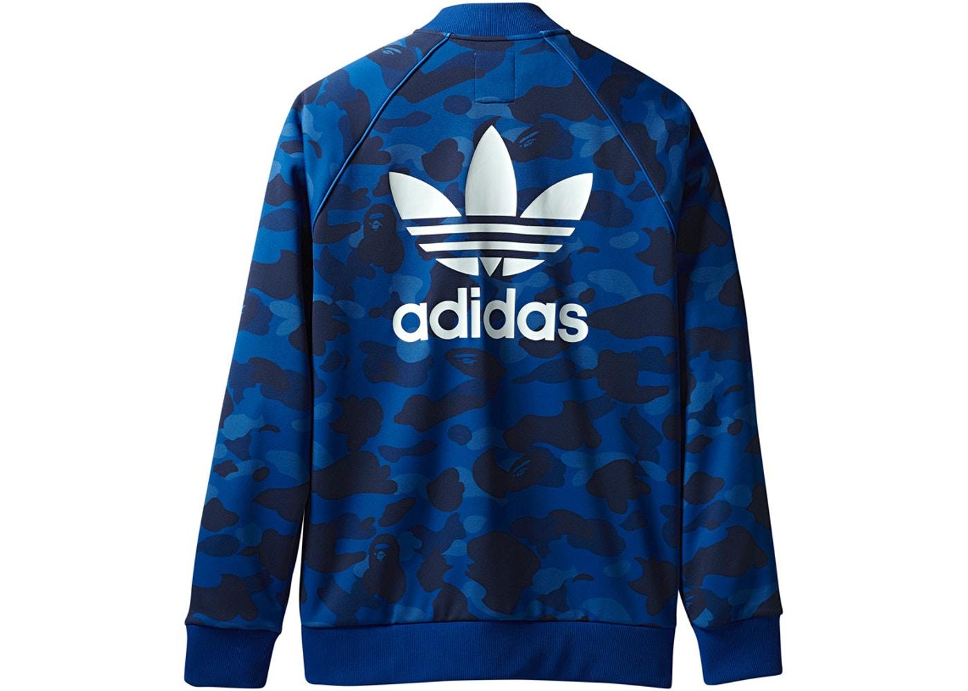 Олимпийка Bape x adidas adicolor Track Top Blue