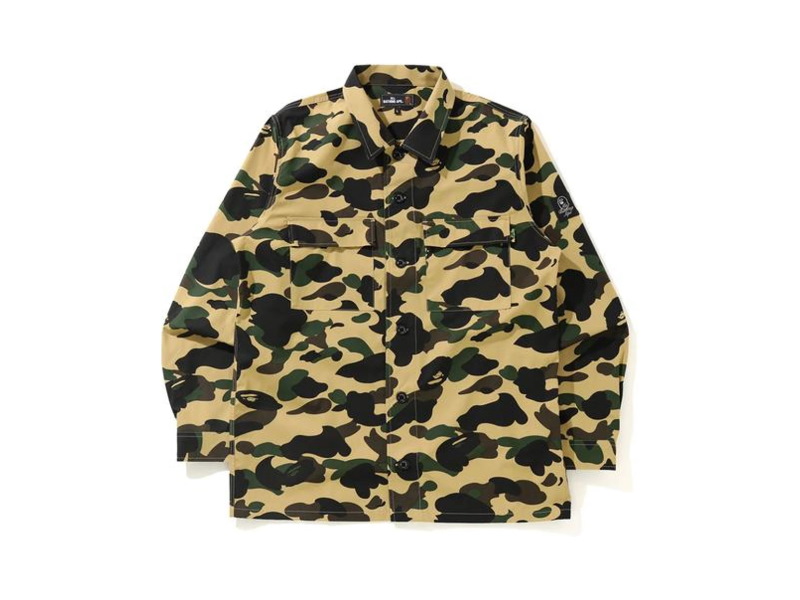 Рубашка BAPE 1st Camo Military Shirt Yellow