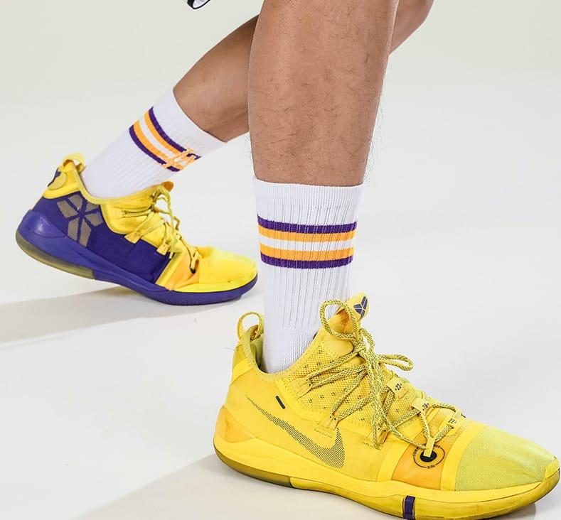 Спортивные носки Ehot Lakers White Quarter Socks
