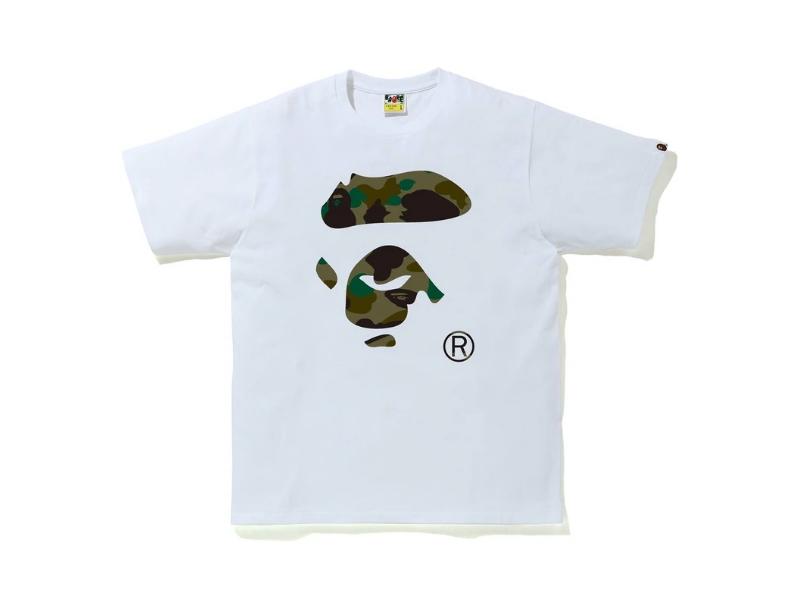 Футболка BAPE 1st Camo Ape Face Tee White/Green