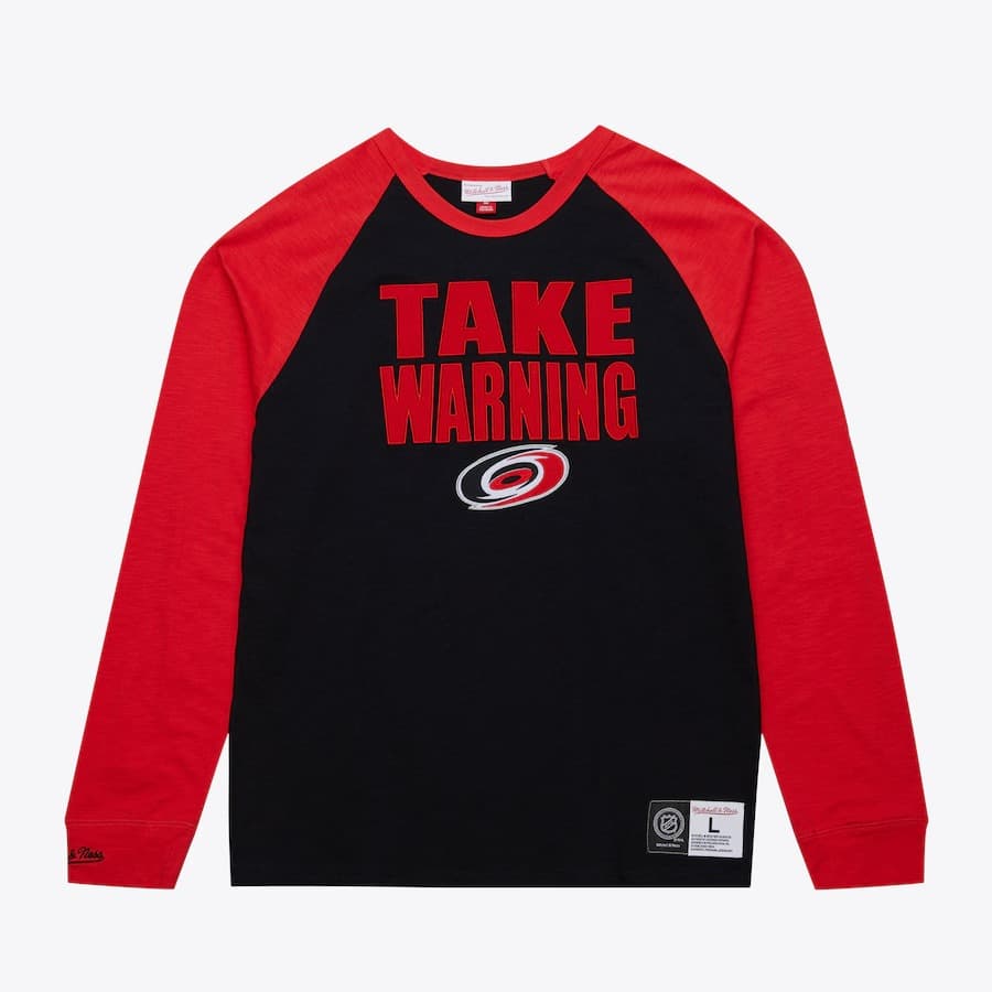 Лонгслив Mitchell & Ness Black Carolina Hurricanes Legendary Slub Long Sleeve T-Shirt