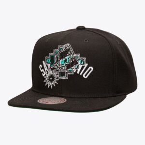 Mitchell-Ness-Black-San-Antonio-Spurs-Hardwood-Classics-Double-Up-Snapback-Hat-300x300