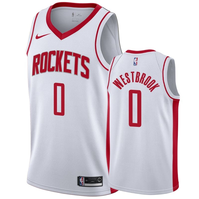 Баскетбольная джерси 2019-20 Houston Rockets #0 Russell Westbrook Association Edition White Swingman Jersey