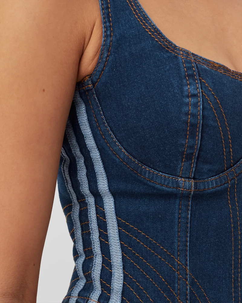 Боди adidas Ivy Park Denim Bodysuit Dark Denim