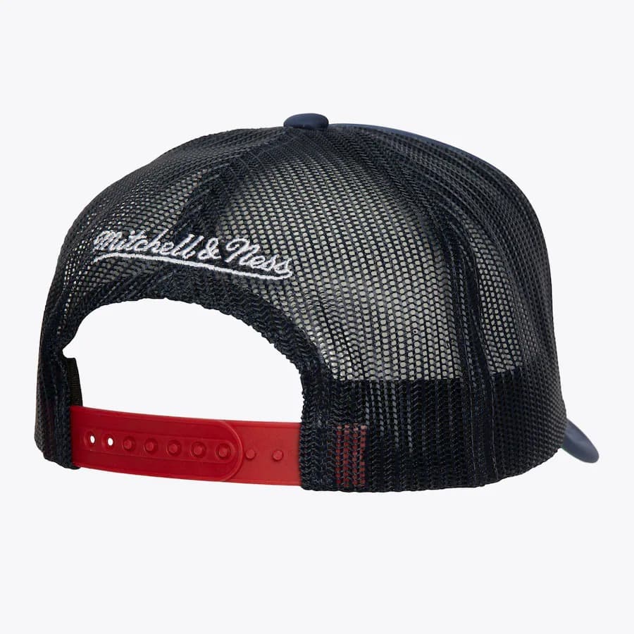 Бейсболка Mitchell & Ness Navy Real Salt Lake Speedway Trucker Snapback Hat