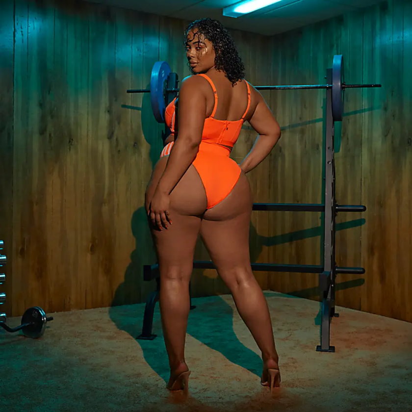 Спортивный купальник adidas Ivy Park Corset Bikini Top (Plus Size) Solar Orange