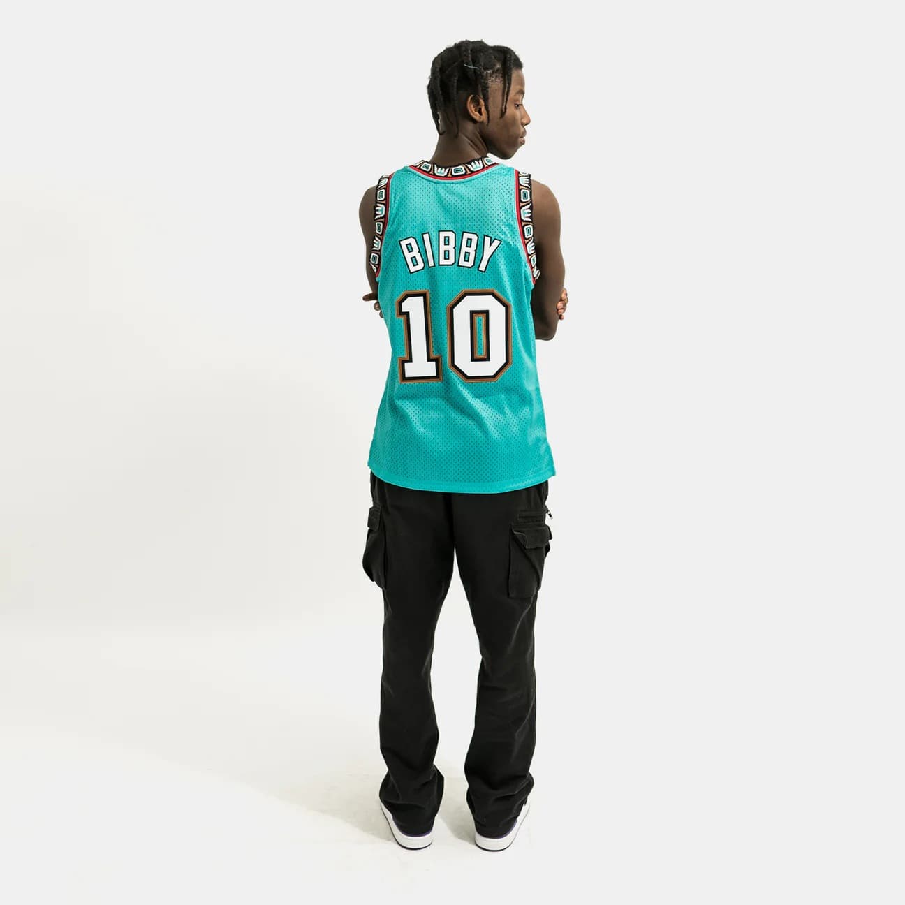 Баскетбольная джерси 1998-99 Vancouver Grizzlies Mike Bibby #10 Swingman Hardwood Classics Teal Jersey