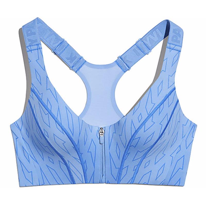 Спортивный топ adidas Ivy Park Medium-Support Monogram Cutout Bra (Plus Size) Light Blue