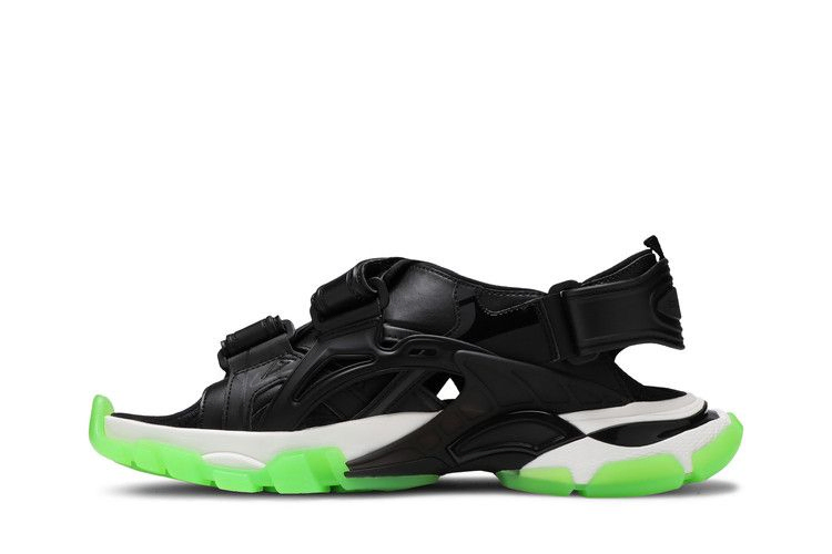 Сандалии Balenciaga Track Sandal 'Clearsole - Black Fluo Green'
