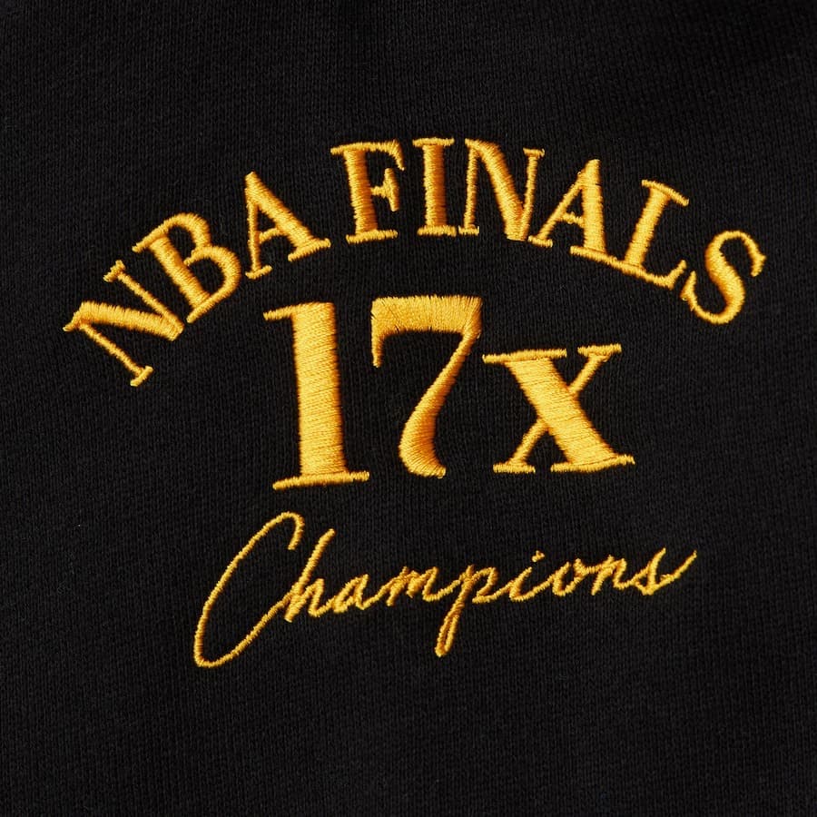 Худи Mitchell & Ness Black Los Angeles Lakers Team OG 3.0 Vintage Fleece Pullover Hoodie