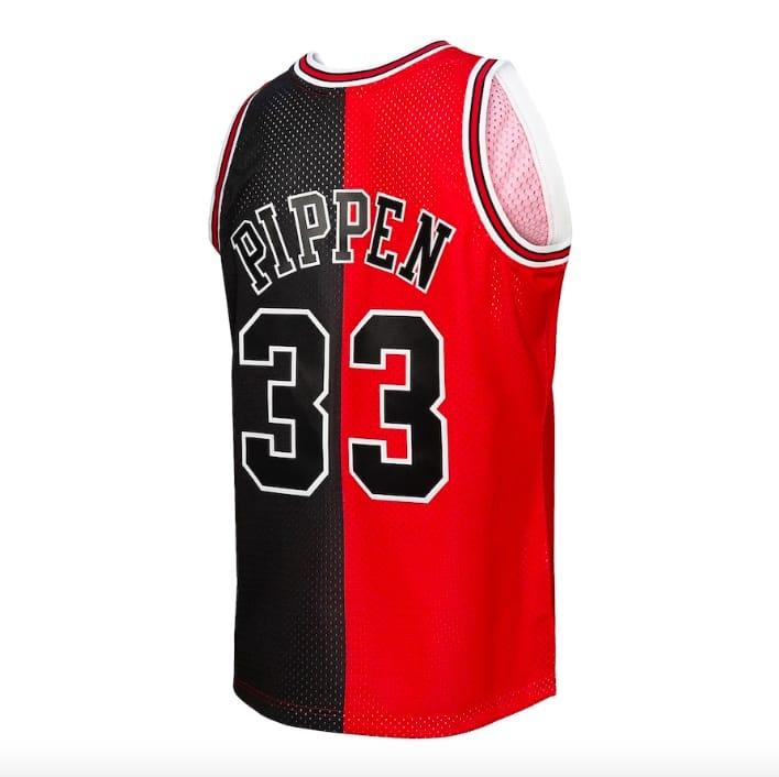 Баскетбольная джерси 1997-98 Chicago Bulls #33 Scottie Pippen Mitchell & Ness Split Red/Black Jersey