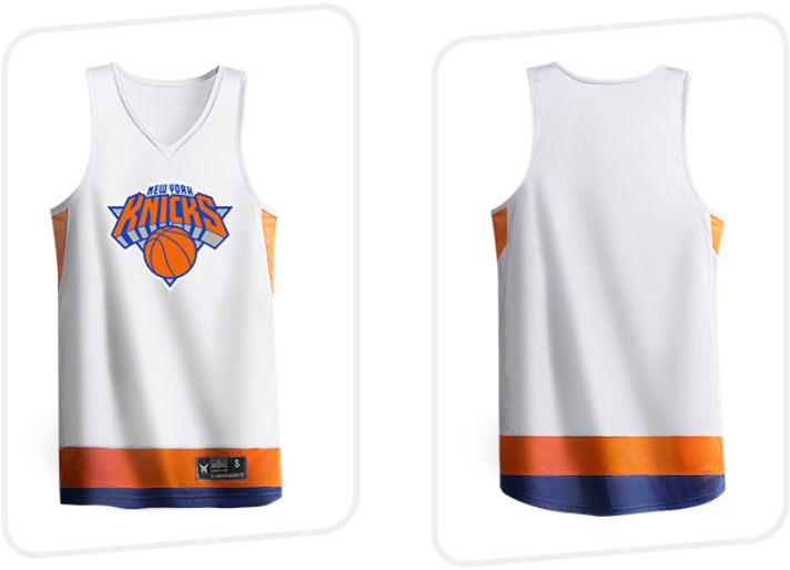 Баскетбольная форма 2019 BasketMan NY Knicks White Uniform
