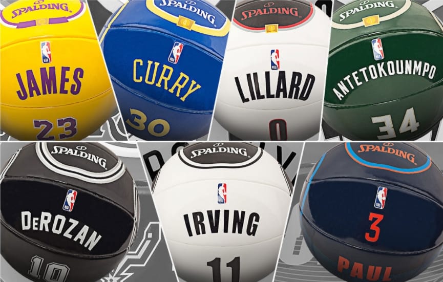 Баскетбольный подарочный мяч 2020 NBA Spalding Basketball Ball