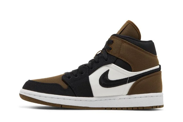 Кроссовки Wmns Air Jordan 1 Mid SE 'Olive Toe'