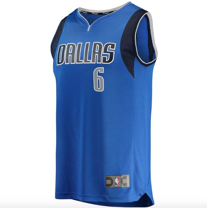 Баскетбольная джерси Dallas Mavericks #6 Kristaps Porzingis Fast Break Icon Blue Jersey