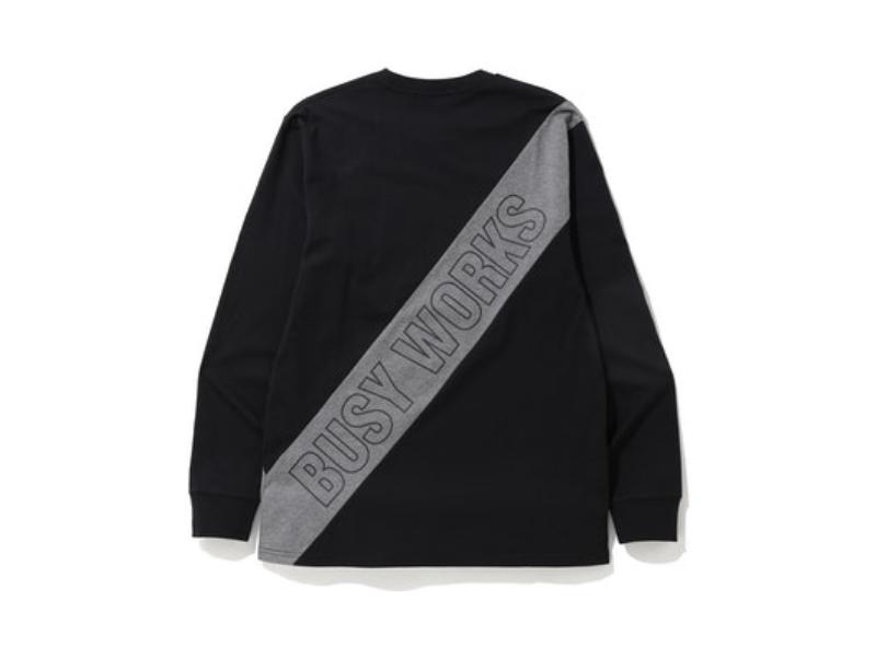 Футболка BAPE A Bathing Ape Mix L/S Tee Black