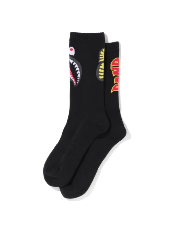 BAPE-2nd-Shark-Socks-Black-1